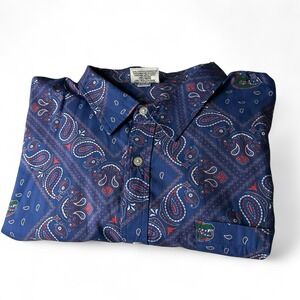 Wes and Willy Mens College Florida Gators Paisley Button Up Shirt Golf- XXXL 3XL